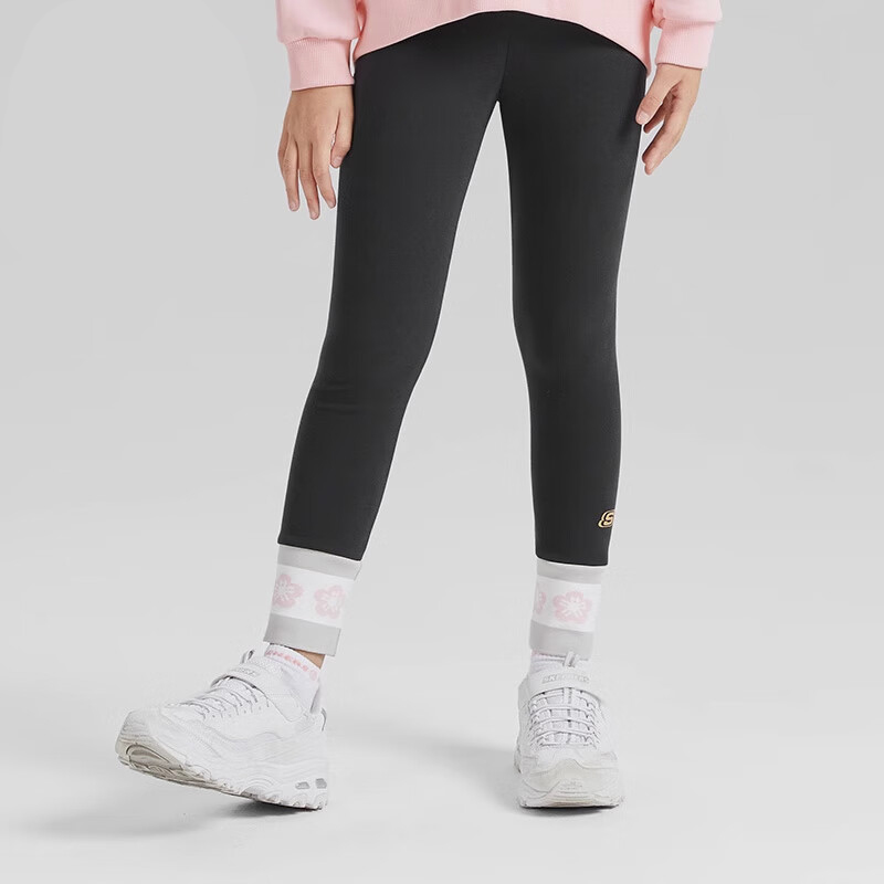 斯凯奇儿童针织简约运动日常长裤