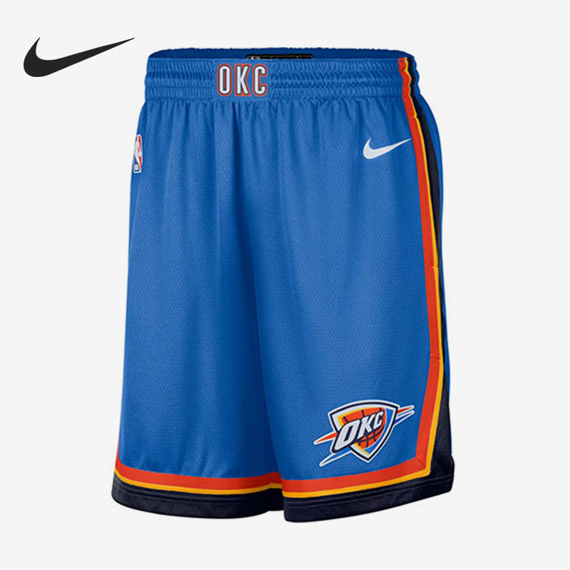 Nike/耐克正品19-20赛季雷霆队男子运动宽松短裤AV4974-403