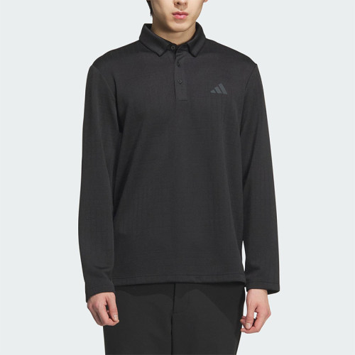Adidas/阿迪达斯正品2025男士提花针织运动经典长袖POLO衫JN1232