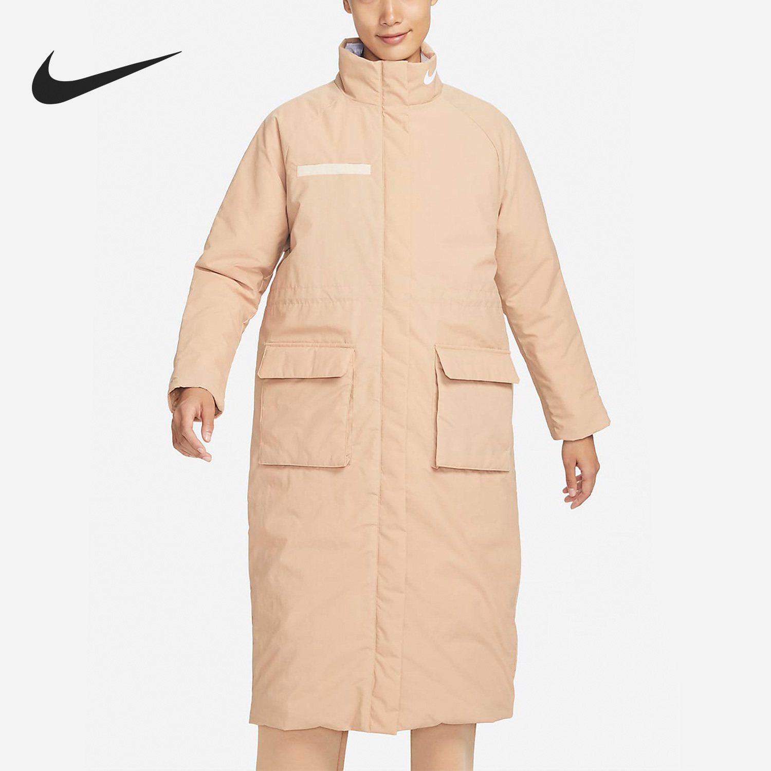 Nike/耐克正品THERMA-FIT保暖女子中长款立领棉服DQ6859-200