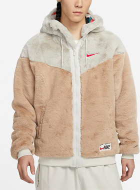 Nike/耐克正品26夏男子人造皮草休闲连帽外套FD9895-200 010