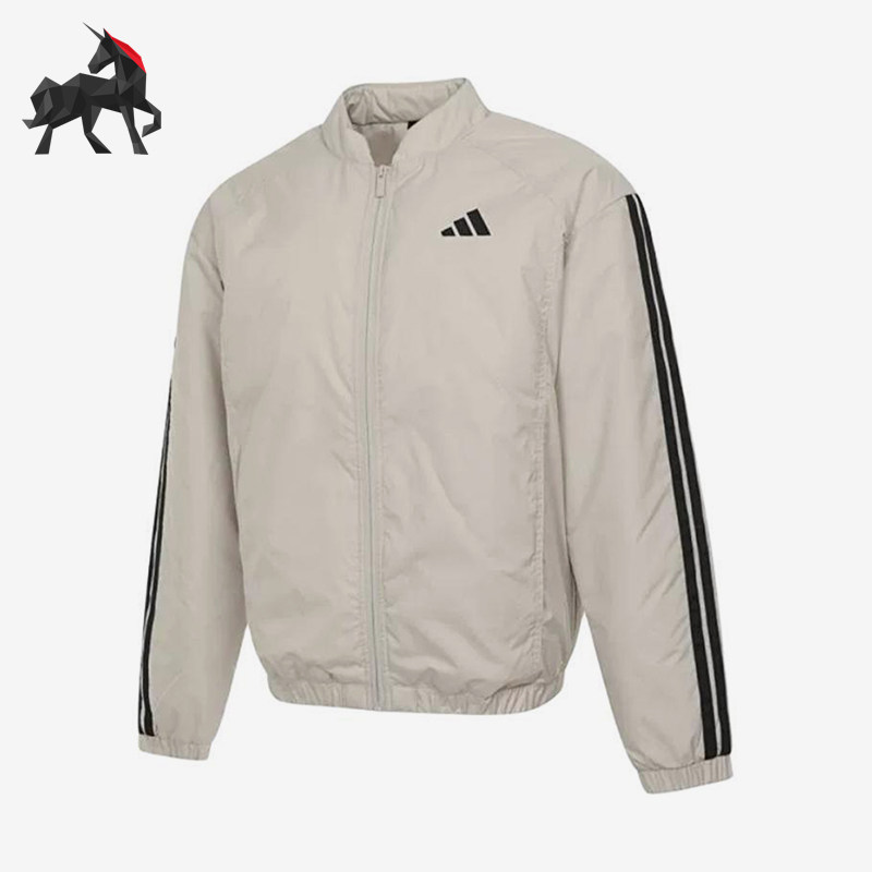 Adidas/阿迪达斯正品ESS 3S INS B J男士运动立领拉链棉服JD1293