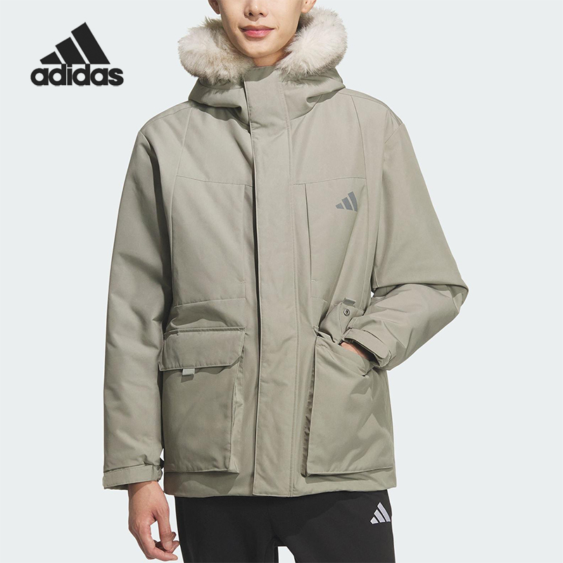 Adidas/阿迪达斯正品冬季男女休闲连帽宽松保暖羽绒服外套KQ5511