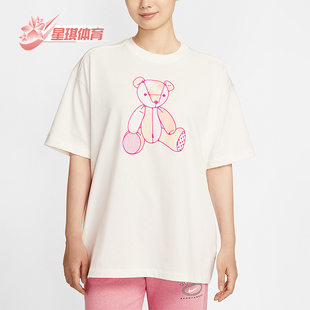 女士圆领宽松柔软挺括印花休闲短袖 Nike 耐克正品 夏季 133 IM3380