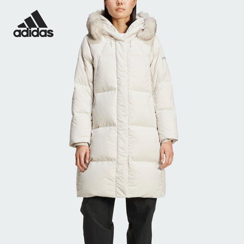Adidas/阿迪达斯正品冬季女士长款鹅绒保暖时尚耐穿羽绒服KC8486