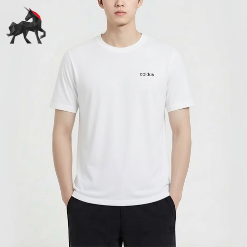 Adidas/阿迪达斯正品达斯圆领男休闲舒适经典轻便短袖T恤KQ5317