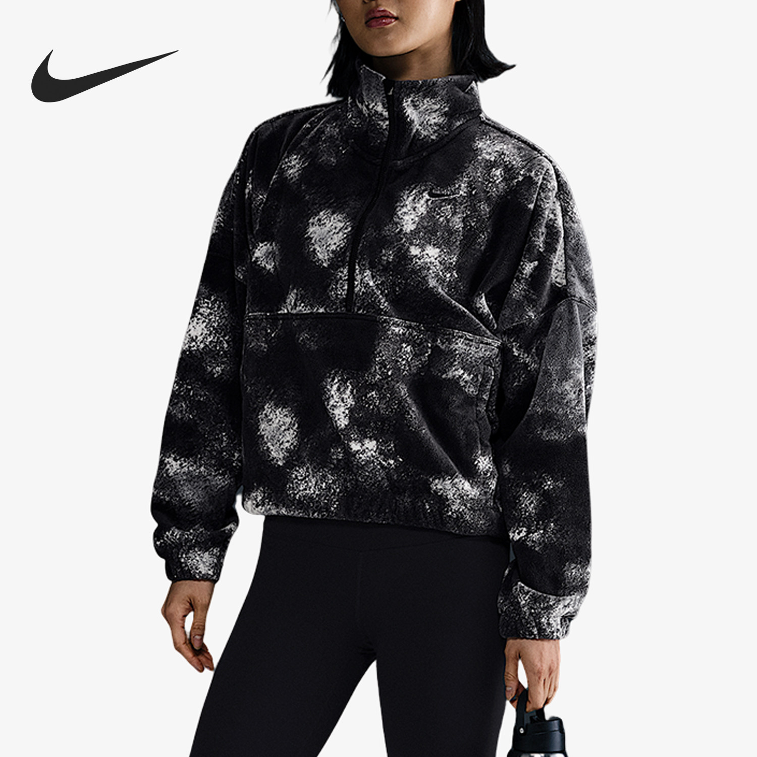 耐克女士立领运动耐穿套头衫