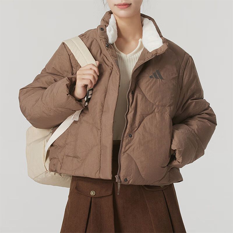 阿迪达斯女士防风立领外套