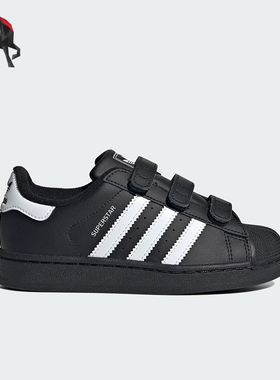 Adidas/阿迪达斯正品2026春季款小童日常低帮魔术贴运动鞋JI3989
