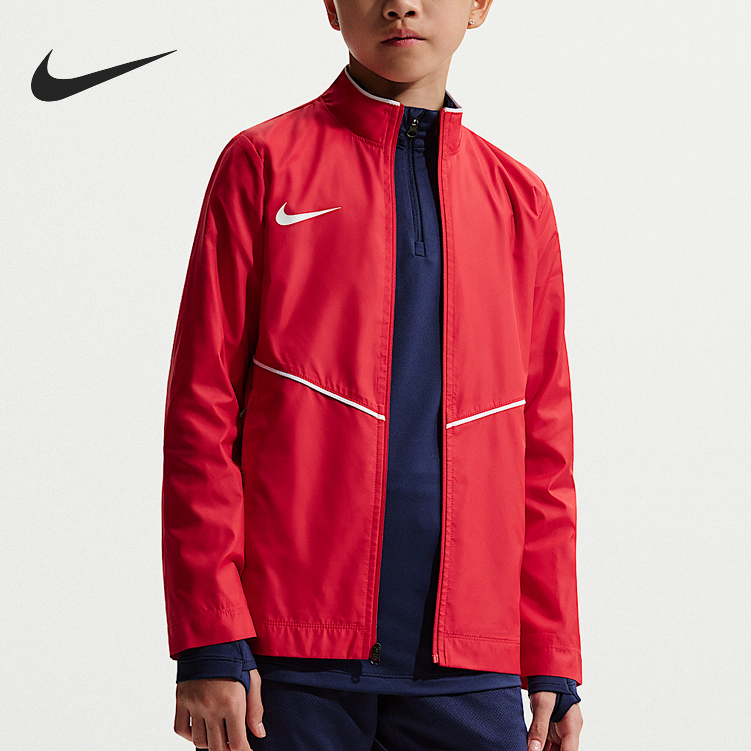 Nike/耐克官方正品Park 大童柔软舒适立领清爽足球夹克HM7269-657