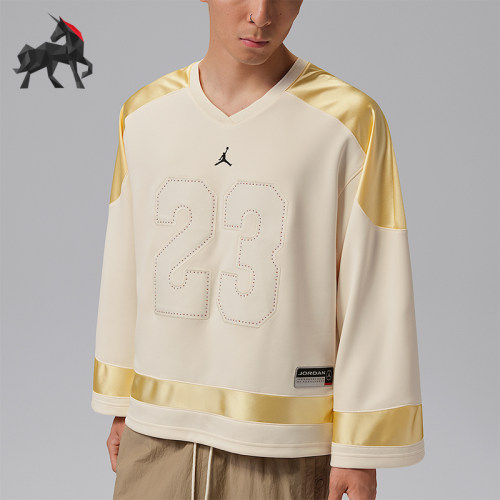 Nike/耐克正品Jordan Brooklyn男士宽松球衣长袖T恤IF1950-110