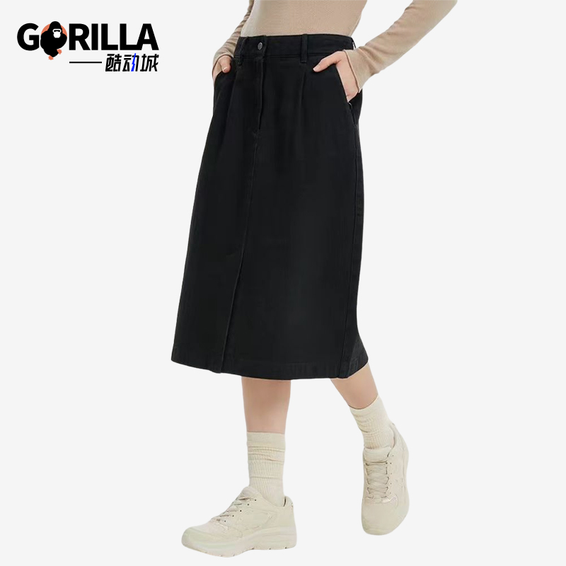 斯凯奇女士休闲牛仔半身裙