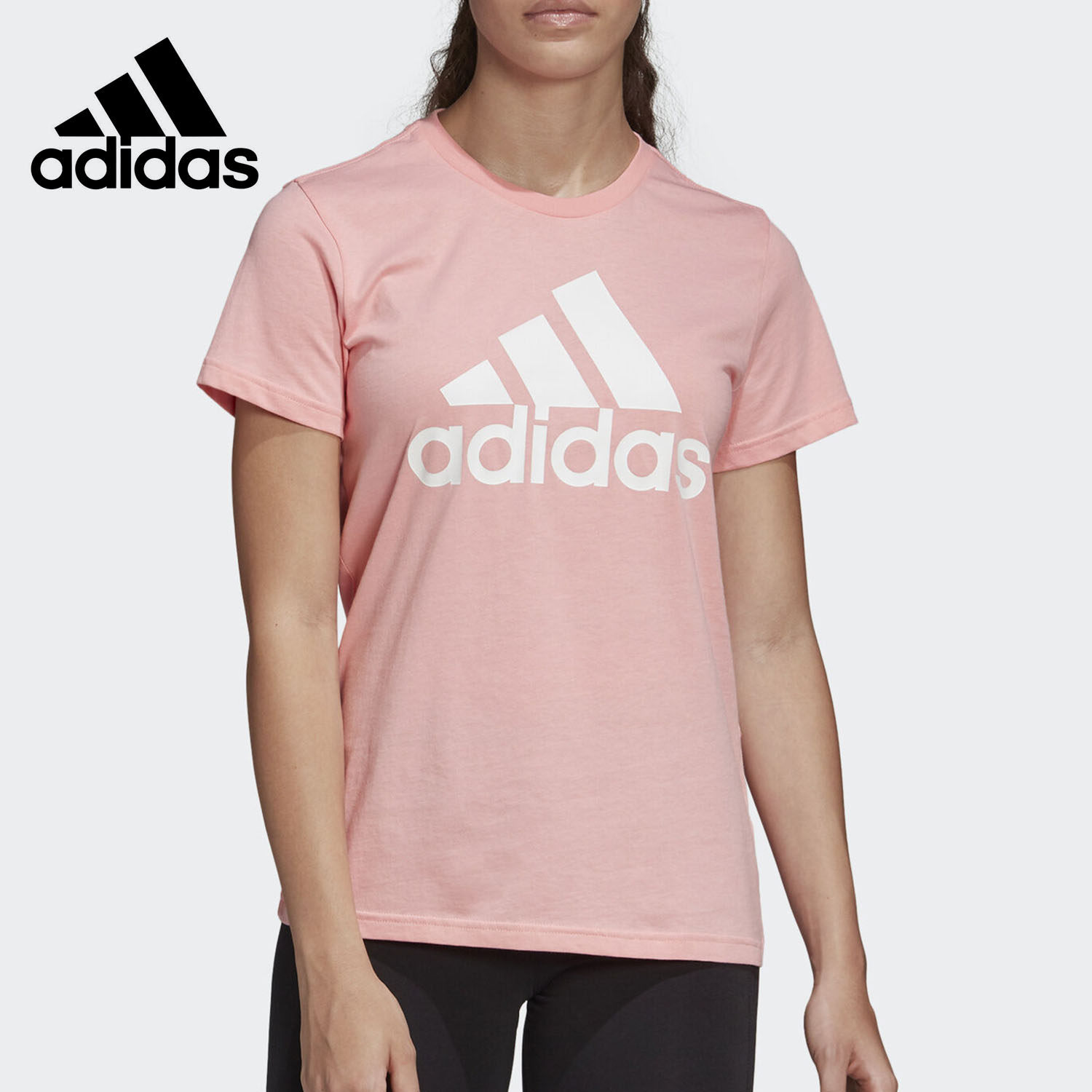 Adidas/阿迪达斯正品 女子舒适透气运动型格圆领短袖T恤 FQ3239