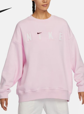 Nike/耐克官方正品当季新款女士针织加绒圆领套头卫衣FV4012-663