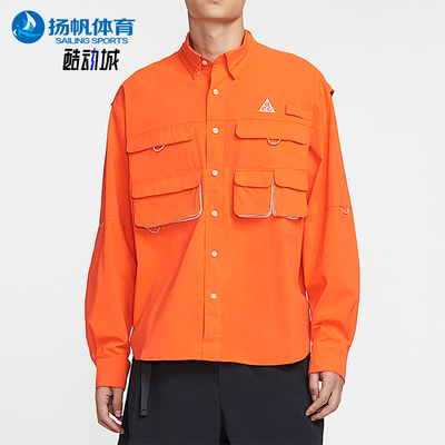 Nike/耐克正品Dri-FIT男士运动轻盈透气翻领工装衬衫HJ2466-819