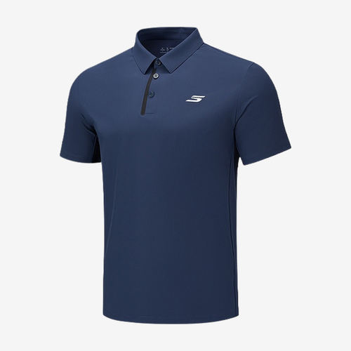 Skechers斯凯奇正品男款纯色短袖吸湿速干翻领衫P226M262-00DU