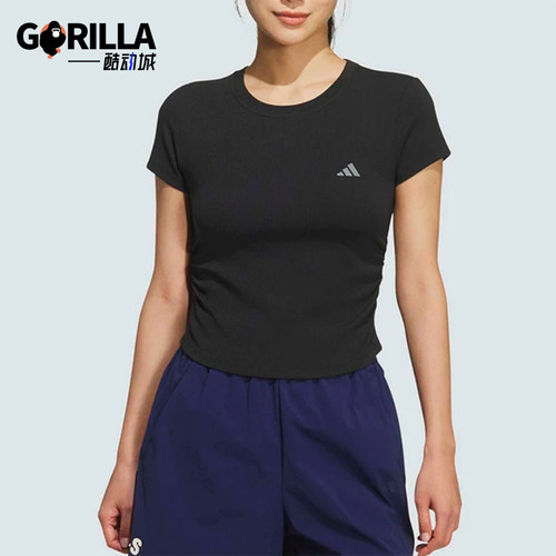 Adidas/阿迪达斯正品圆领套头短款短袖T恤经典新款短袖T恤KH2653