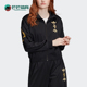 三叶草女士宽松拉链时尚 Adidas 阿迪达斯正品 立领夹克外套FS7220