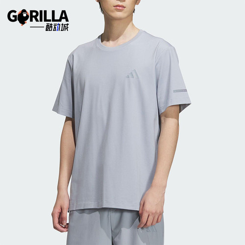 Adidas/阿迪达斯正品T-SHIRT男士侧开衩运动透气经典短袖JL6049
