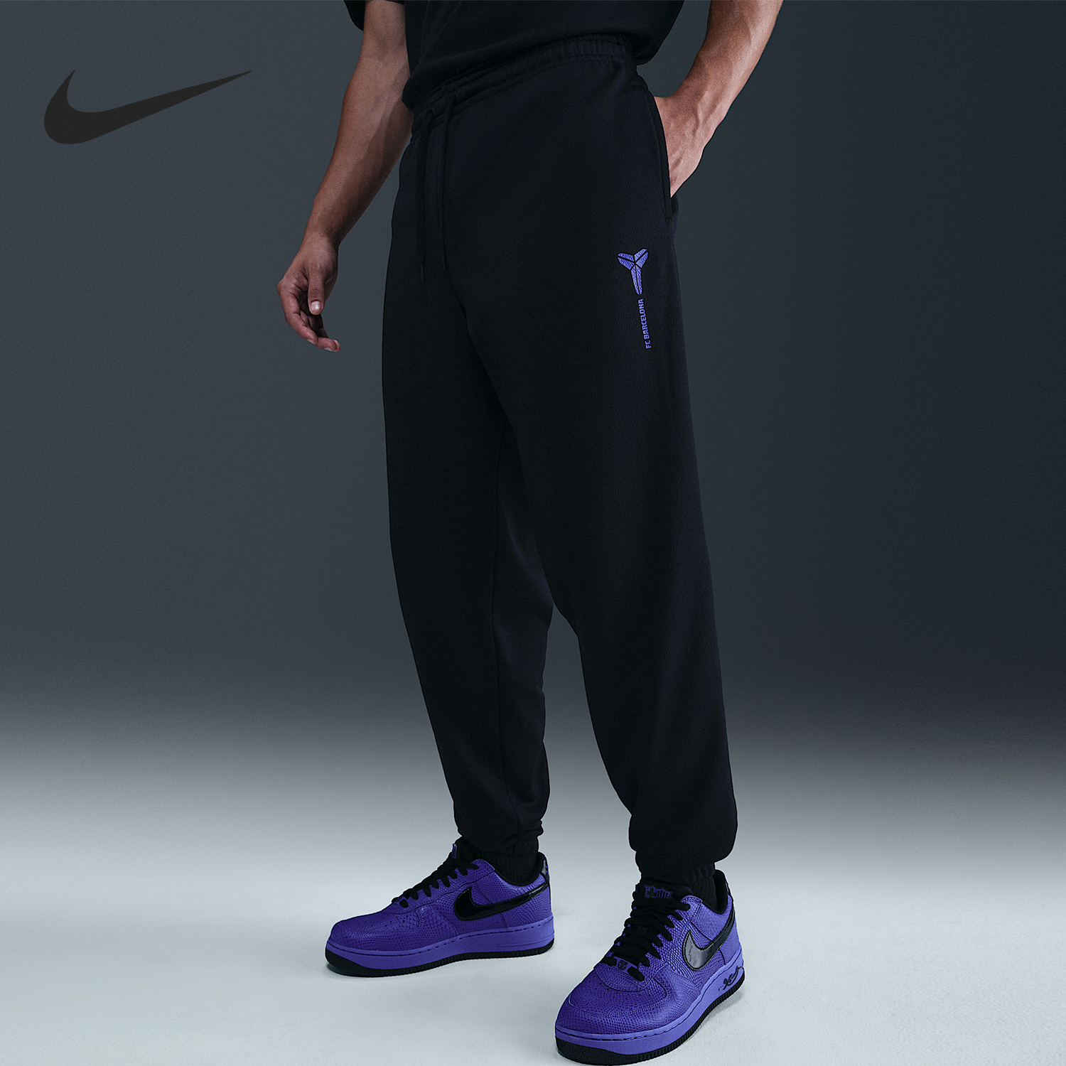 耐克男士针织足球运动束脚长裤