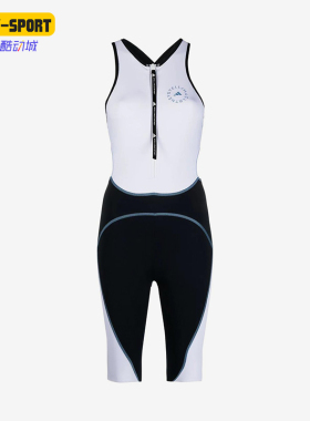 Adidas/阿迪达斯正品新款女经典白黑色游泳戏水连体泳衣GQ1209