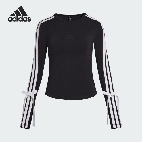 Adidas/阿迪达斯正品2025女士潮流休闲圆领修身长袖T恤KG3862