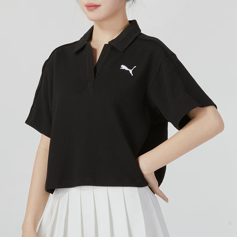 Puma/彪马官方正品新款女士针织透气运动休闲短袖POLO衫682156-01,运动服/休闲服装,运动POLO衫,淘宝优惠券,粉丝福利购,淘宝优惠卷