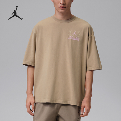 Nike/耐克正品JORDAN男士复古字母印花圆领休闲短袖T恤IF3117-247