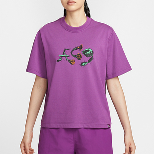 耐克正品 IB7340 夏季 印花透气针织短袖 505 女士圆领潮流时尚 Nike