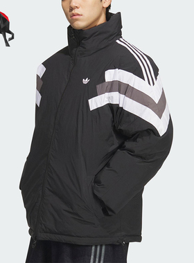 Adidas/阿迪达斯正品三叶草男士休闲立领双面穿保暖羽绒服KF9608