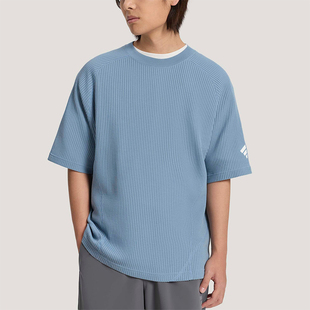Adidas/阿迪达斯正品夏季男士舒适华夫格运动简约短袖T恤KW0107
