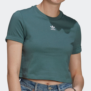 T恤GN2808 三叶草女子运动休闲透气短袖 Adidas 阿迪达斯正品