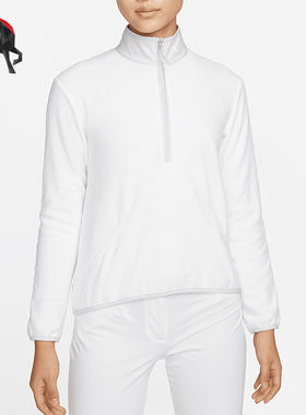Nike/耐克正品2025新款女士摇粒绒长袖高尔夫上衣DA3237-100