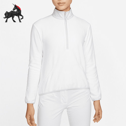 Nike/耐克正品2025新款女士摇粒绒长袖高尔夫上衣DA3237-100