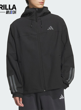 Adidas/阿迪达斯正品V SFT SHELL JK2男女宽松运动连帽外套KF5224