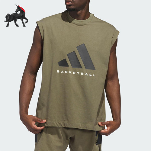 Adidas/阿迪达斯正品2025夏季款男女宽松运动套头圆领背心JX5589