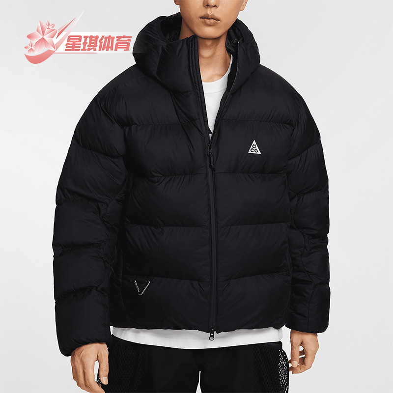 耐克男士宽松连帽棉服