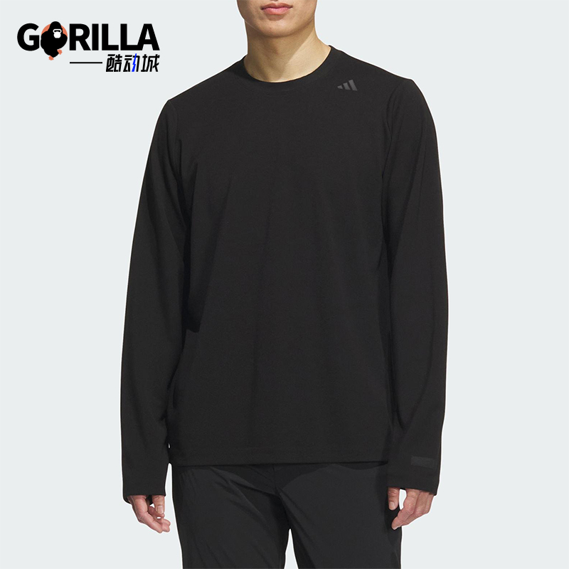 Adidas/阿迪达斯正品2025秋季款男士日常圆领透气长袖上衣KB5105