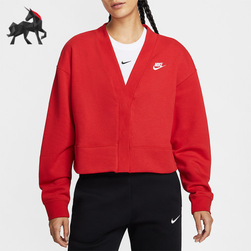 Nike/耐克正品2025冬季款女子耐穿运动V领刺绣休闲外套IF5456-657