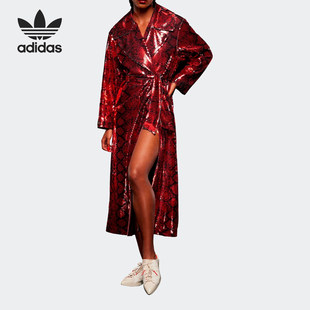 Adidas阿迪达斯Seq Duster女款中长款拉链连帽长袖T恤HH7330