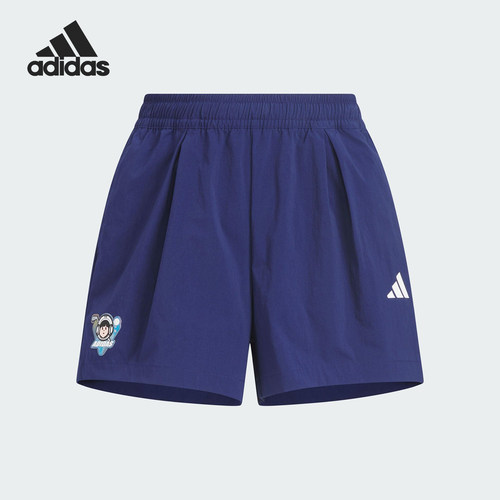 Adidas/阿迪达斯正品2025夏季款儿童运动宽松透气短裤JM7981