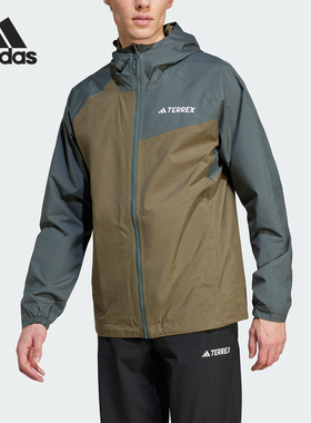 Adidas/阿迪达斯正品秋季男士登山户外徒步运动外套JD8355