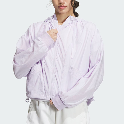 阿迪达斯女士时尚运动连帽外套