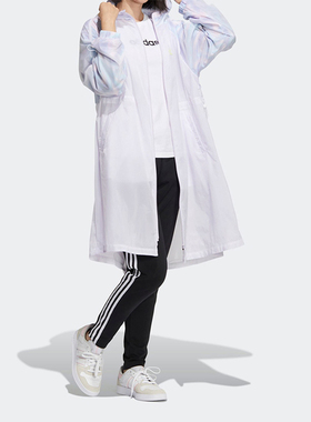 Adidas/阿迪达斯正品新款女士时尚简约连帽经典夹克外套HF7265