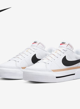 Nike/耐克官方正品女子时尚舒适运动休闲厚底耐磨板鞋DM7590-100