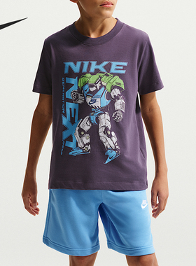 Nike/耐克正品2026大童运动亲肤透气宽松圆领短袖T恤IQ1064-573
