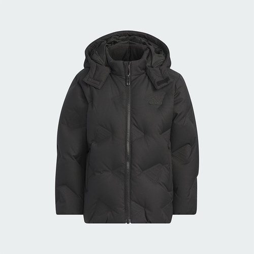 Adidas/阿迪达斯正品冬季小童拉链运动休闲保暖连帽羽绒服JI6149