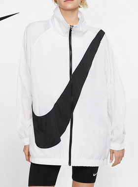 Nike/耐克正品Sportswear新款女白色经典宽松夹克外套BV3686-10