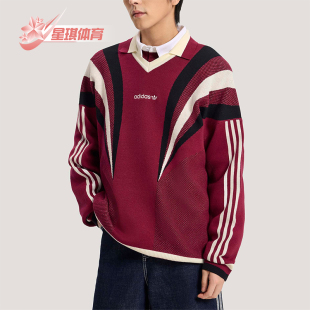 透气宽松潮流针织长袖 三叶草男士 卫衣KW2019 阿迪达斯正品 Adidas