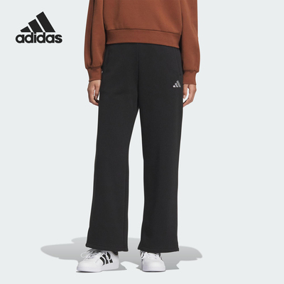 阿迪达斯女士加绒运动宽松长裤